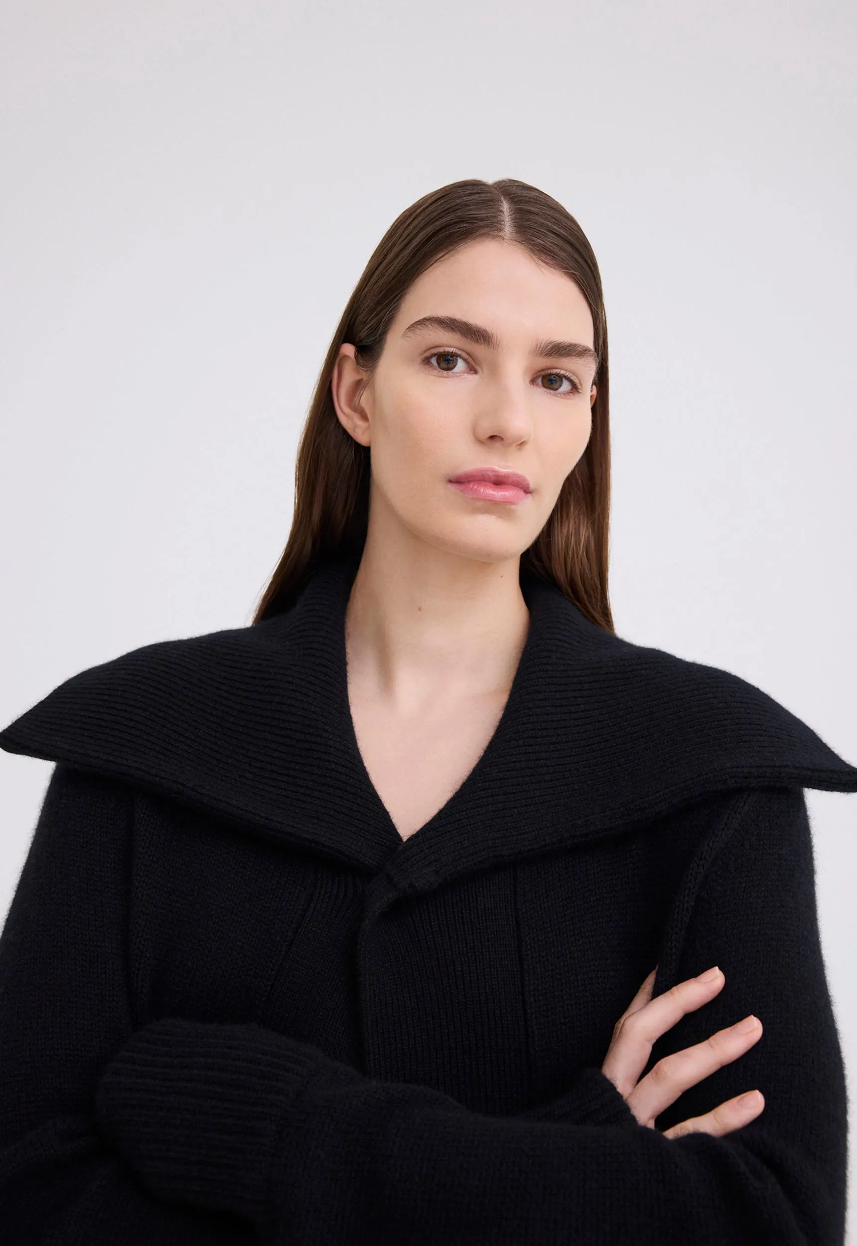 Saddle Cashmere Jacket - Black