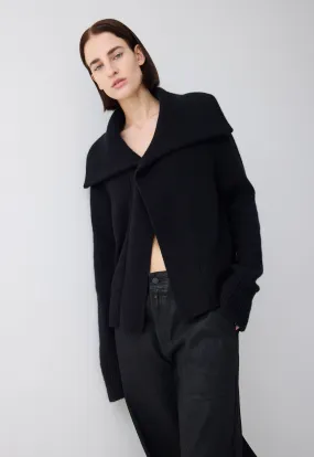 Saddle Cashmere Jacket - Black