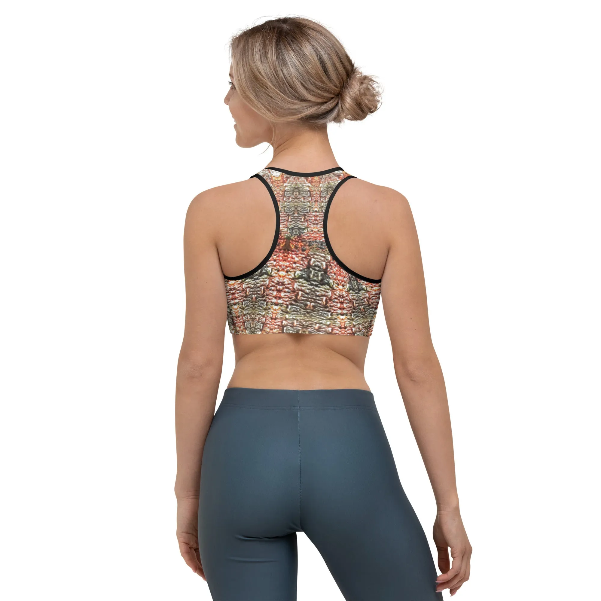 Scaling lizard sport bra