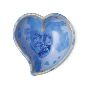 Simon Pearce Crystalline Cobalt Twist Heart Bowl