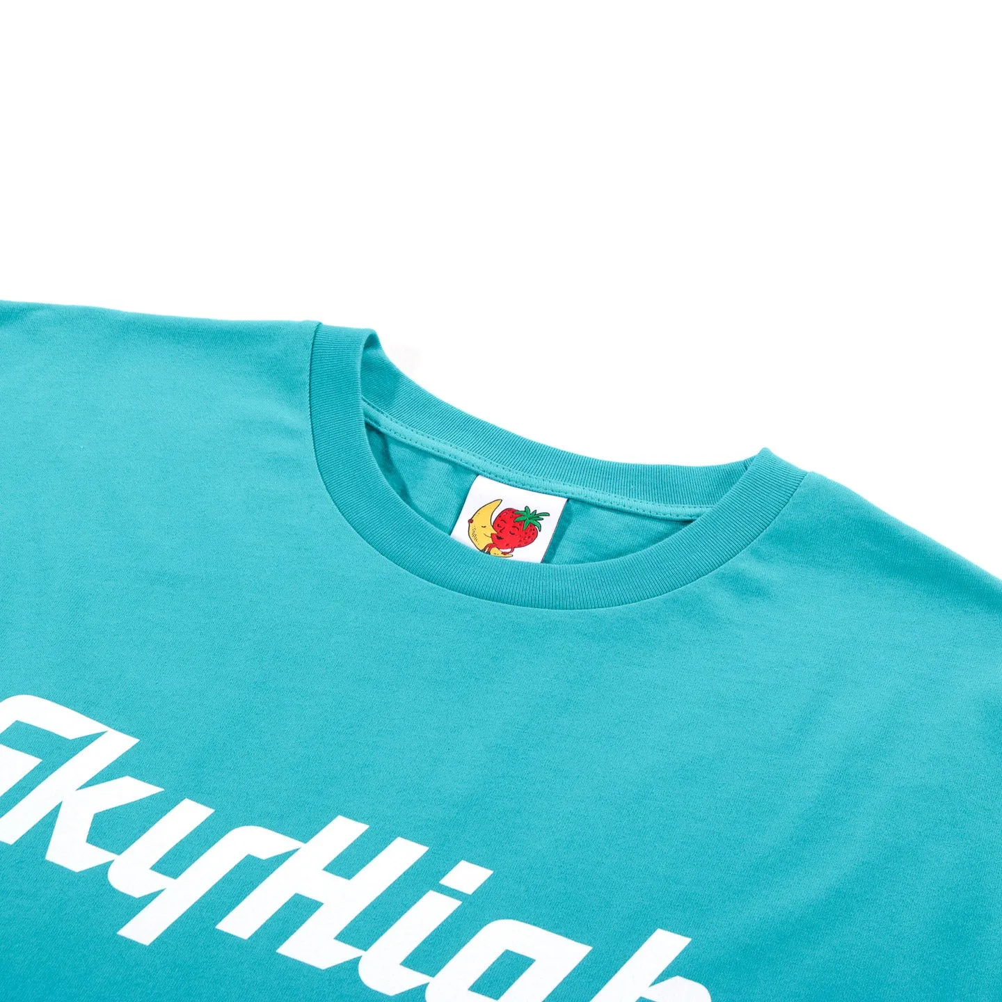 SKY HIGH FARM WORKWEAR CONSTRUCTION GRAPHIC LOGO #1 T-SHIRT TEAL