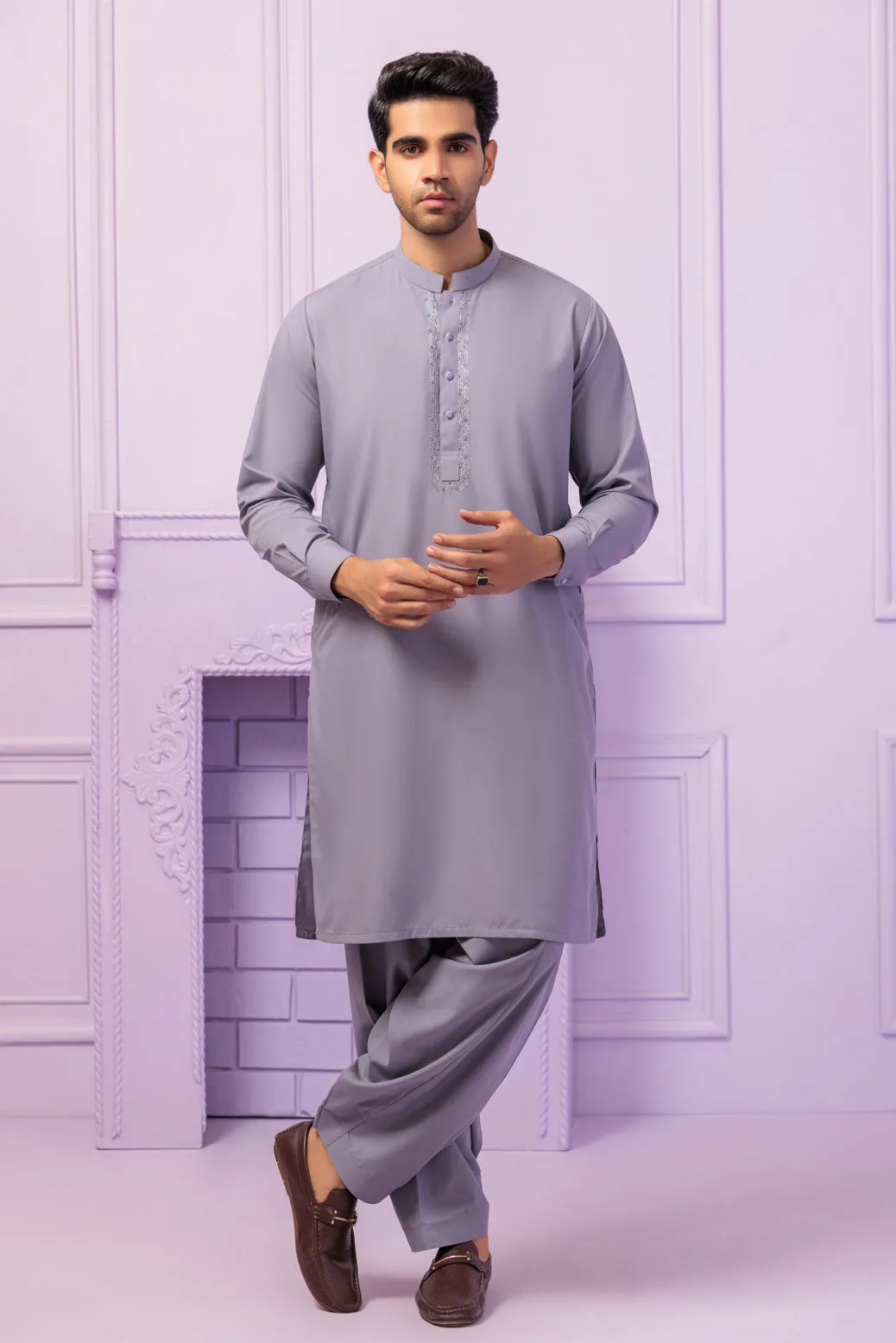 STONE-BLENDED-KURTA SHALWAR - (KSRS24-029) BIN 55 M6