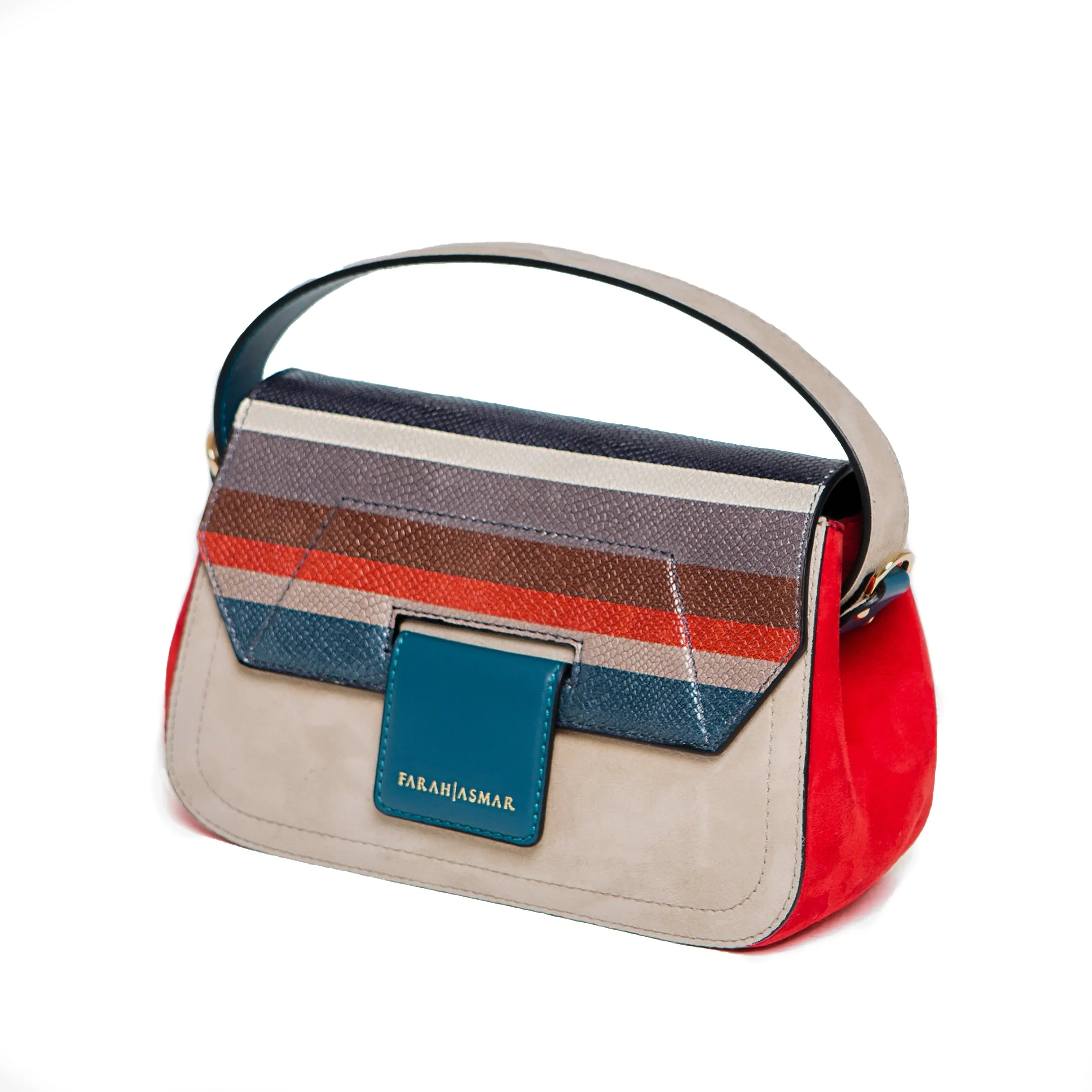 Striped Red Mira Shoulder Bag