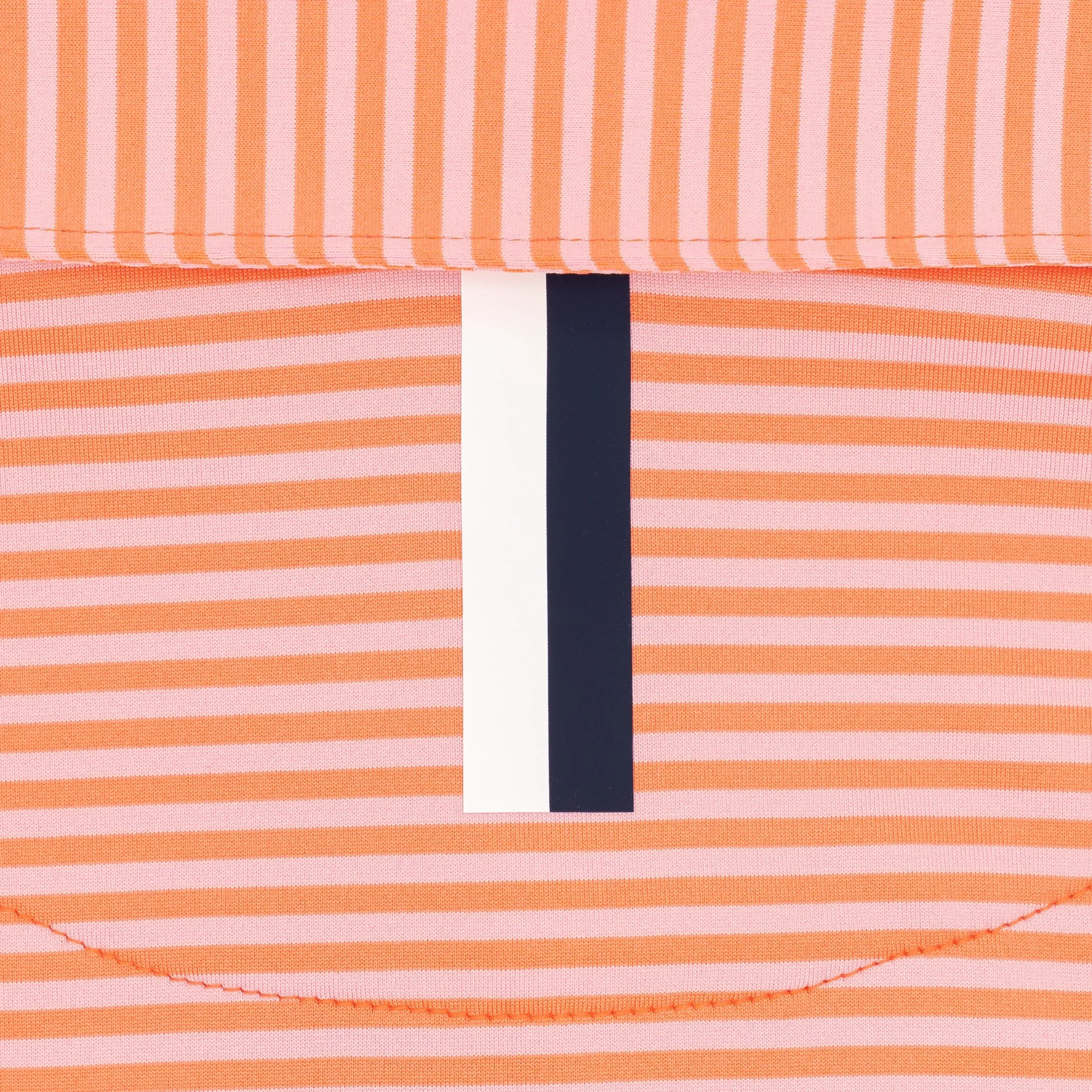 The Birdie Stripe | Performance Polo | The Birdie Stripe - Sunrise/Flamingo Pink