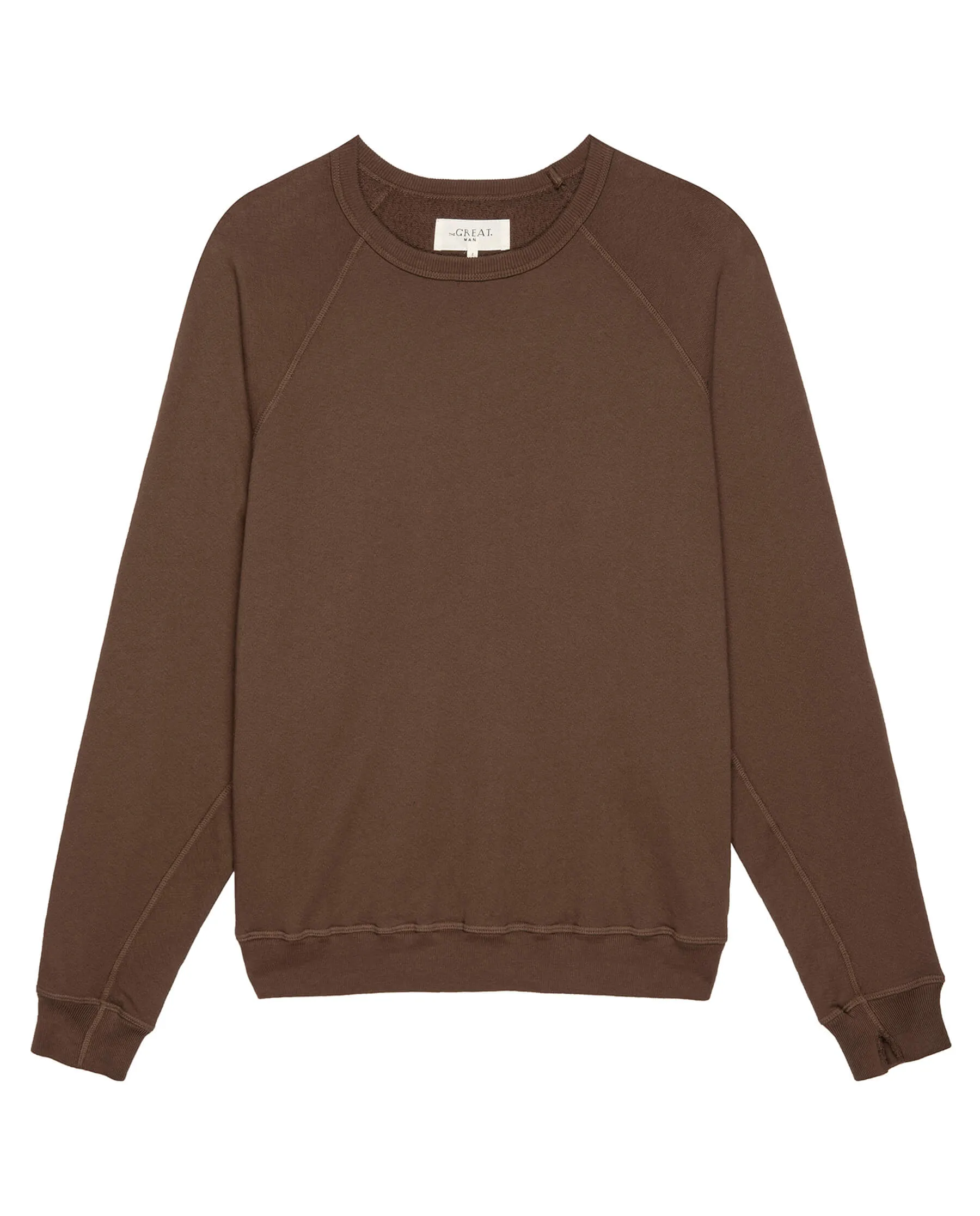 The Men's College Sweatshirt. Solid -- Hickory