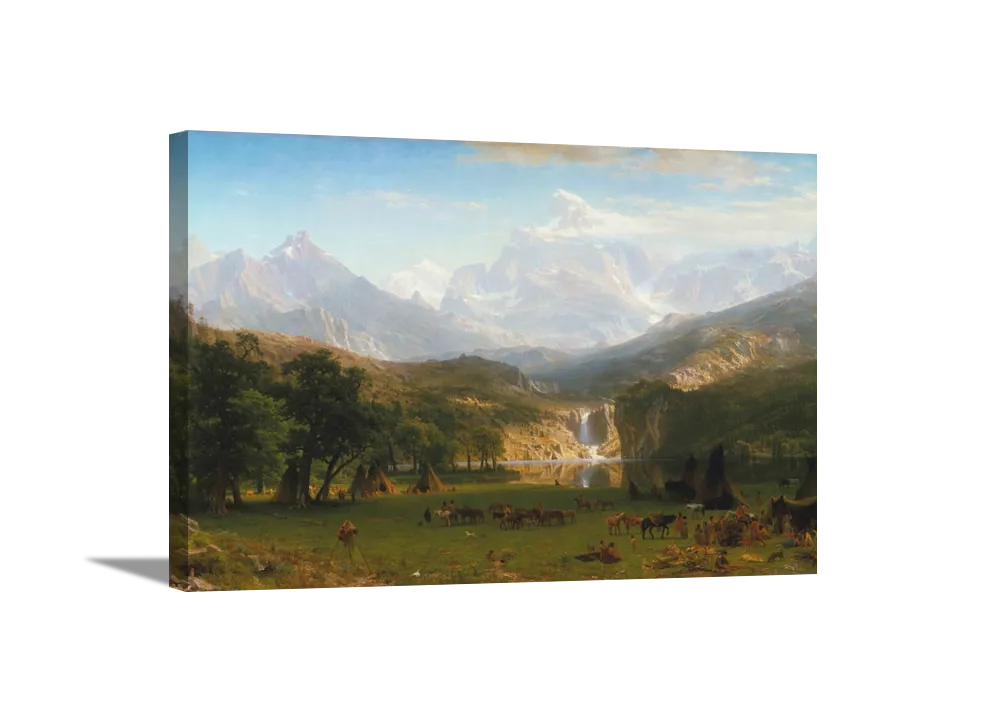 The Rocky Mountains | Albert Bierstadt Masters Classic Art in Gallery Wrapped Canvas | Various Sizes