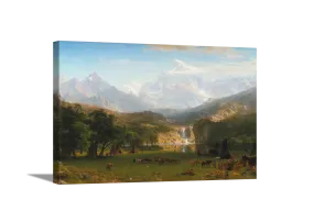 The Rocky Mountains | Albert Bierstadt Masters Classic Art in Gallery Wrapped Canvas | Various Sizes