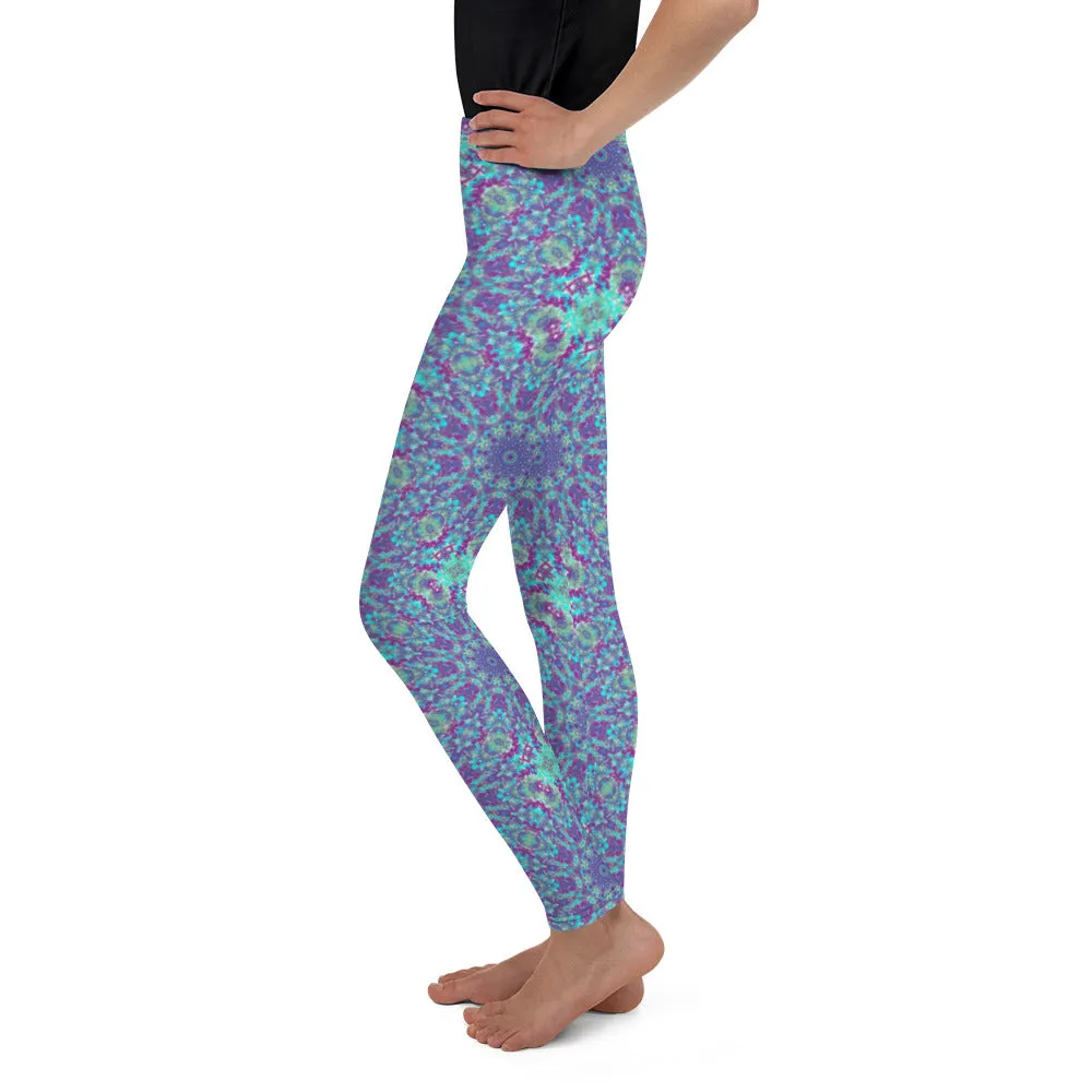 Tie Dye Mandala Youth Leggings,Girls and Boys Matching Family Outfits