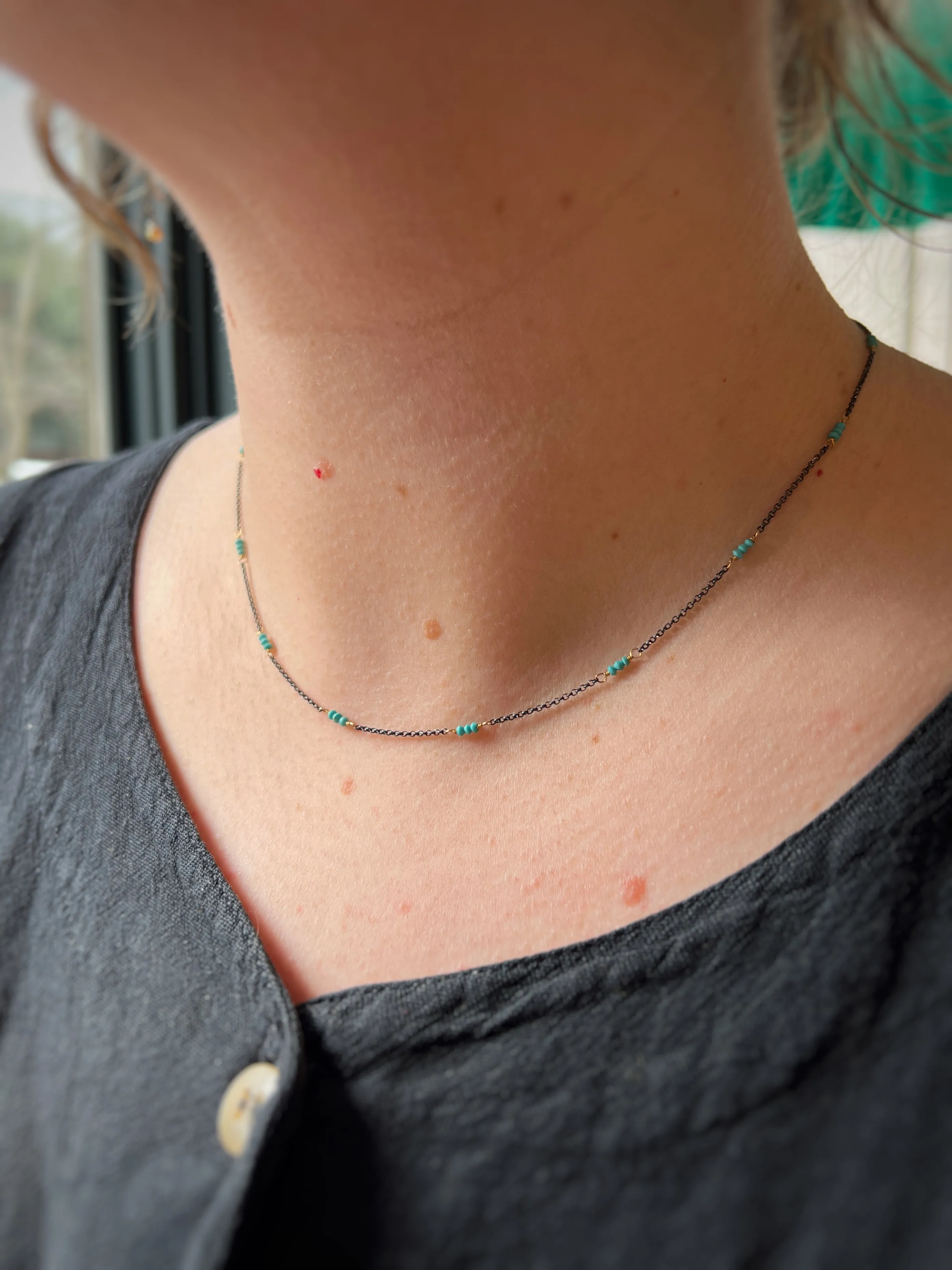 Turquoise Station Necklace