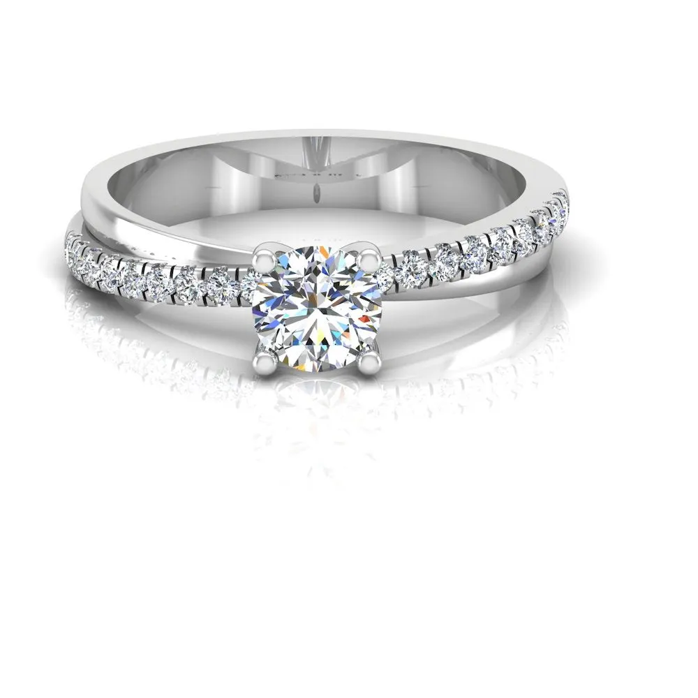 Twisted Moissanite Engagement Ring