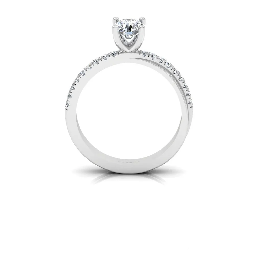 Twisted Moissanite Engagement Ring