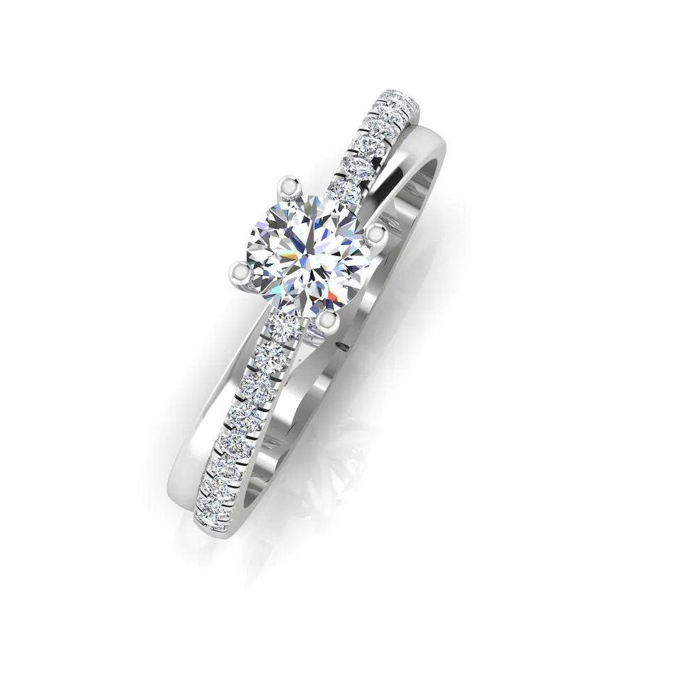 Twisted Moissanite Engagement Ring