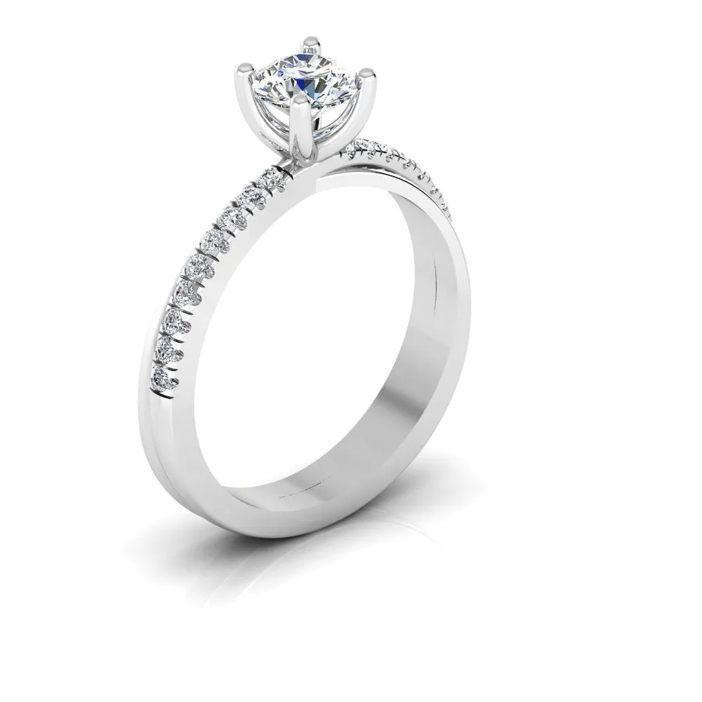 Twisted Moissanite Engagement Ring