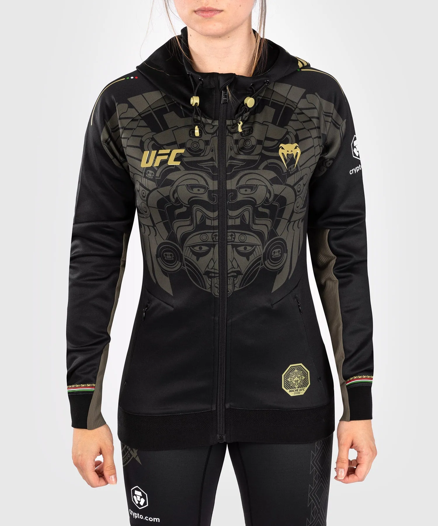 UFC Noche by Venum Personalized Authentic Fight Night Women's Walkout Hoodie - Black