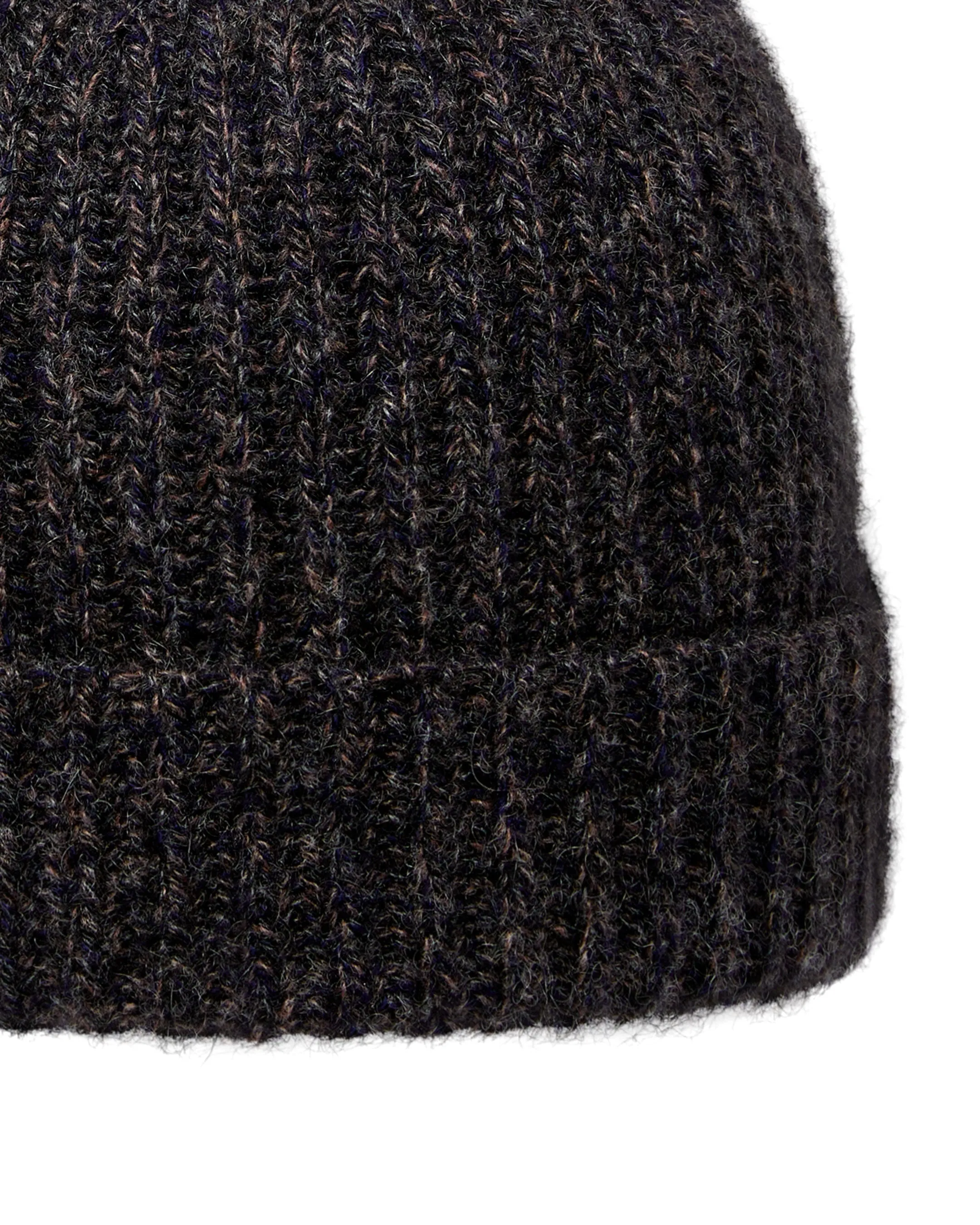 Unisex Ribbed Cashmere Hat Granite Blue