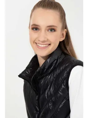 USPA Women Jacket S/L Feather Quilted Black VR046 USPJK135 USPA