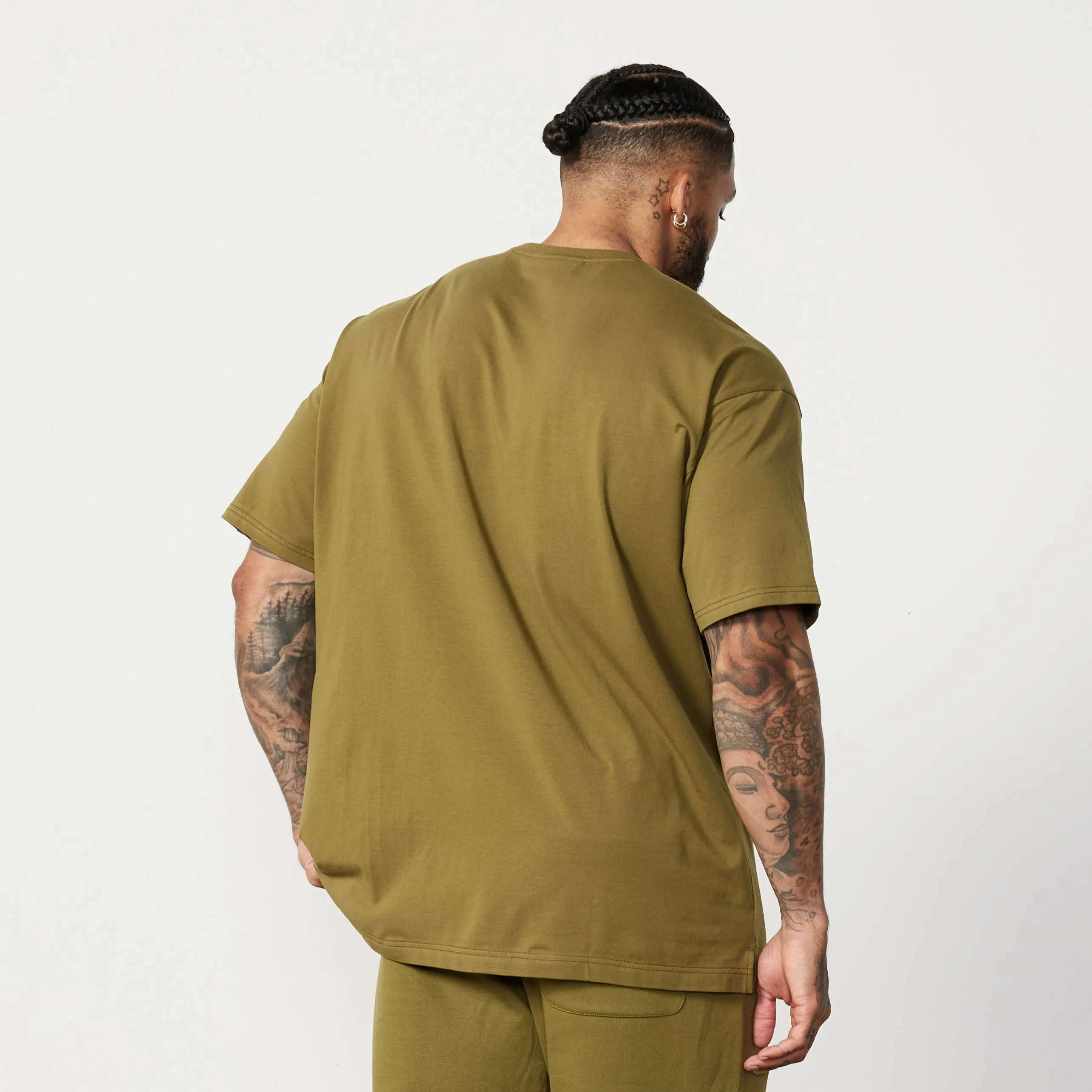 Vanquish Essential Olive Green Oversized T Shirt