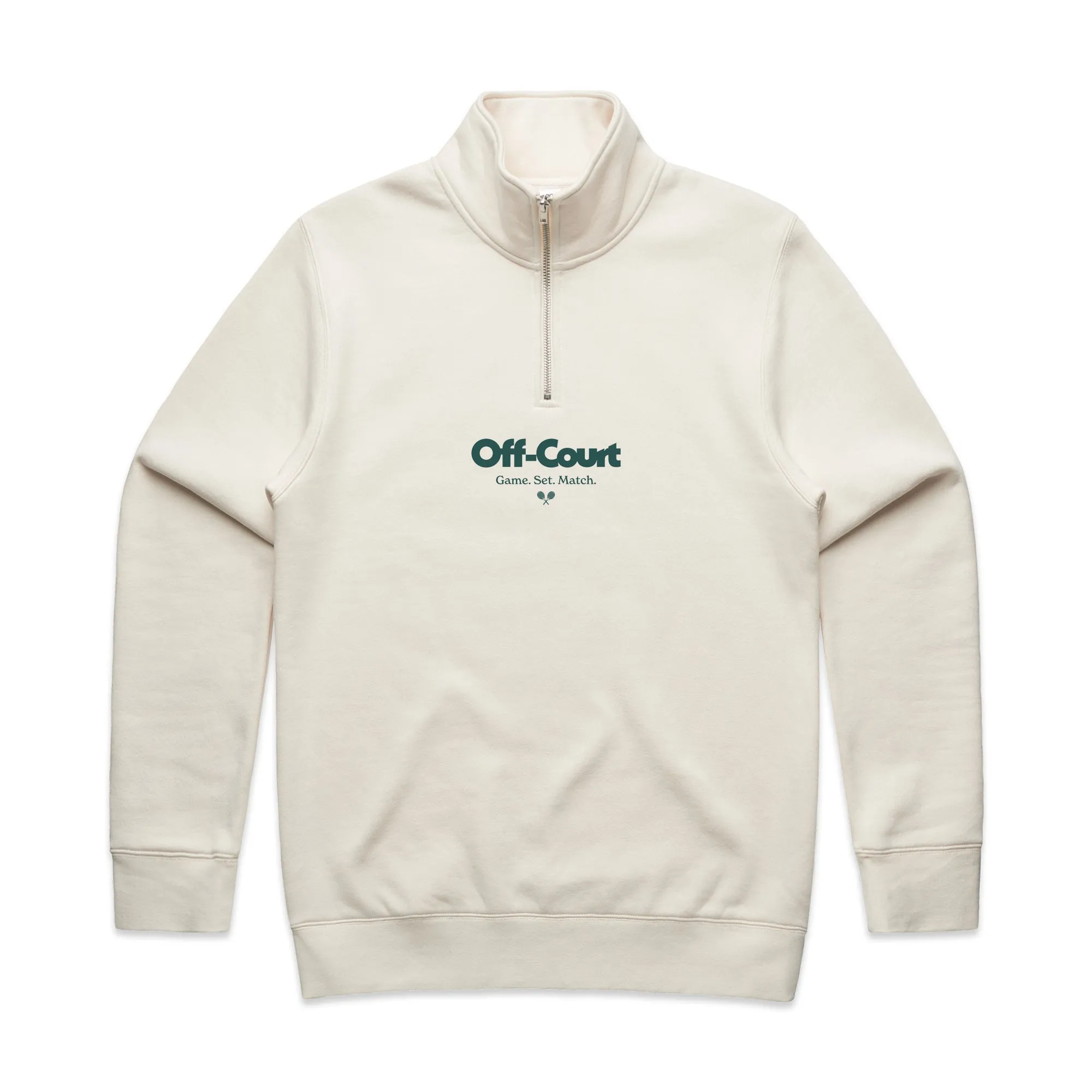 Vice 84 'Off Court GSM' Half Zip Sweater - Ecru