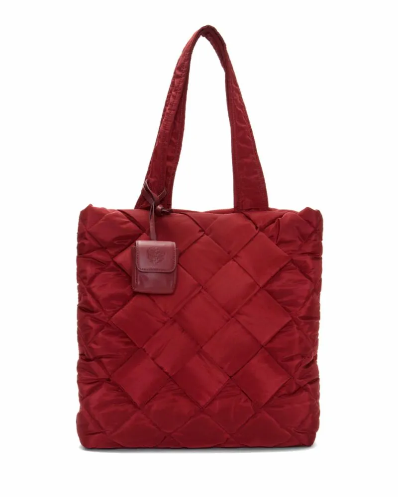 Vince Camuto Handbag AUDRI TOTE DK ROUGE/SMTH NYL/SHINY SHP PU