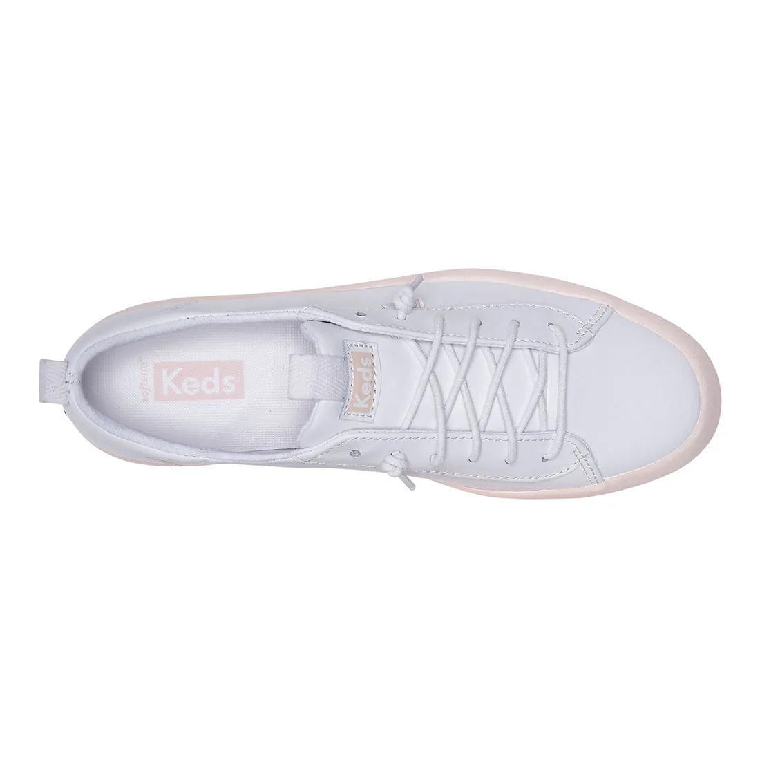 Women's Kickback Leather Pop Foxing SMU Sneaker White/Blush (WH67986)