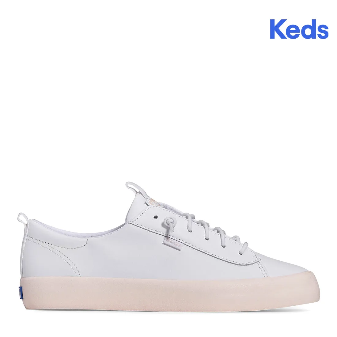 Women's Kickback Leather Pop Foxing SMU Sneaker White/Blush (WH67986)